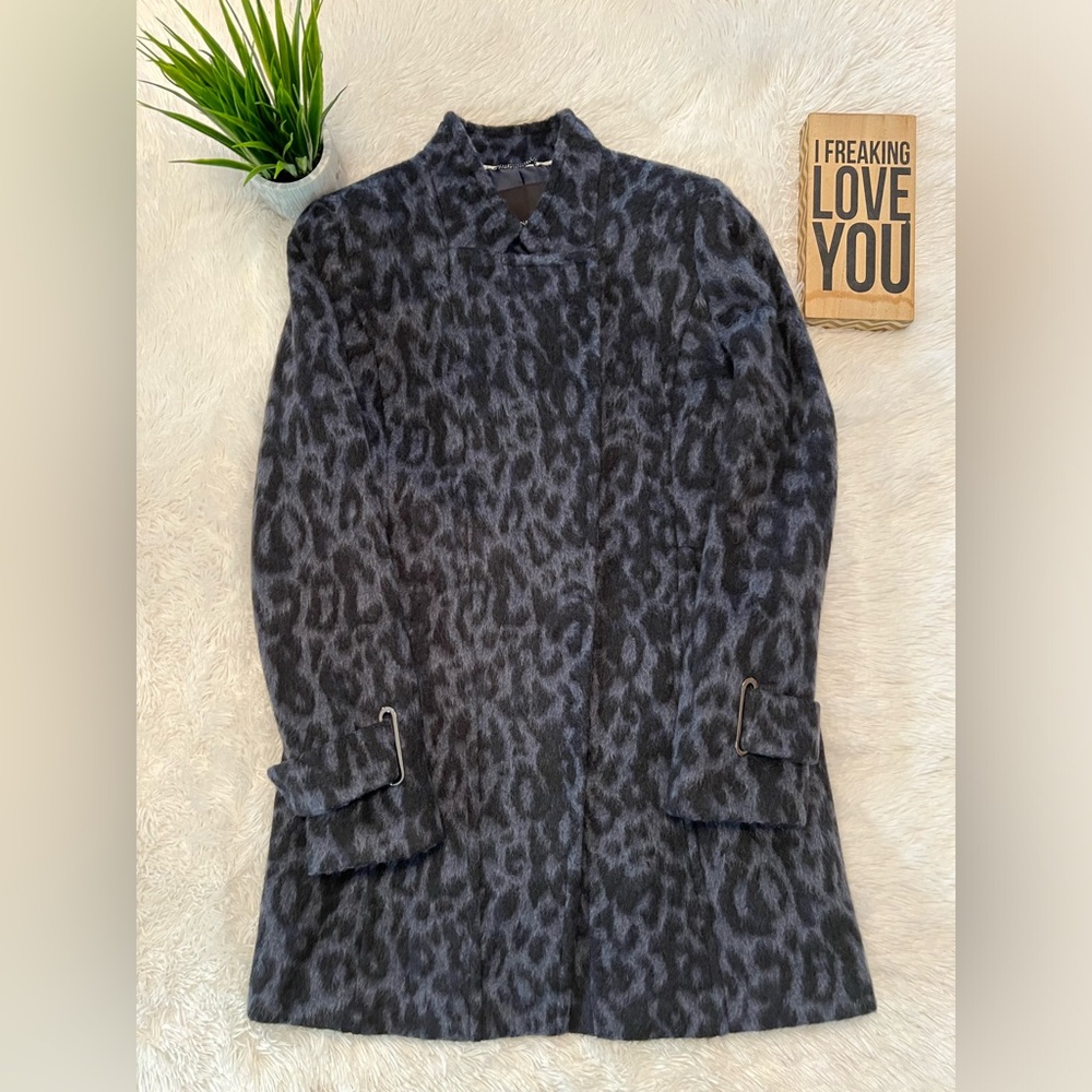 Banana Republic Animal Print Wool Coat / Jacket - NWOT! - Picture 4 of 13